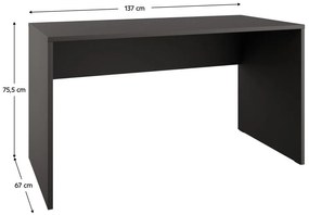 Masă PC Alegre (antracit) . 1116204