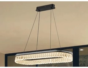 Candelabru din cristal cu LED reglabil, suspendat pe cablu THALIA LED/50W/230V 3000-6000K + telecomandă