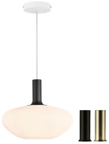 Nordlux - Candelabru pe cablu ALTON 1xE27/60W/230V alb/negru/alama