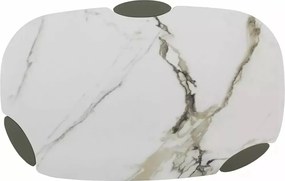 Masuta de cafea Adoro B alb lucios/cupru L105xl65 cm
