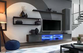Mobilier living Shelly 27 GZ SW M4 (grafit mat + grafit lucios + negru mat). 1024214