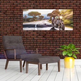Tablou - Motociclist (120x50 cm)