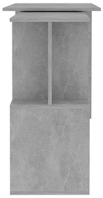 Birou de colt, gri beton, 200 x 50 x 76 cm, PAL Gri beton