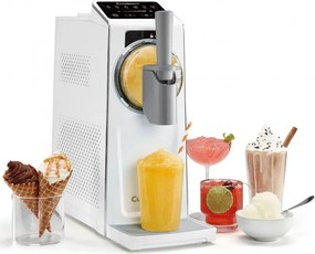 La mâna a doua: Masina de facut inghetata Cuisinart Frost Fusion Ice Cream & Slushie ICE201E, 170 W, 1,6 l, Dozare inteligenta, Mentinere a temperaturii, Compresor, Alb