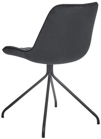 Set 2 buc scaune de sufragerie Navza (negru). 1081672