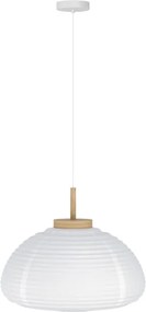 Eglo 44064 - Lustră suspendată pe cablu SUMMERHILL, 1xE27/40W/230V, Ø 40 cm, alb/bej