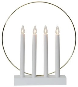 Sfeșnic de Crăciun GLOSSY 4xE10/3W/230V alb Eglo 410979