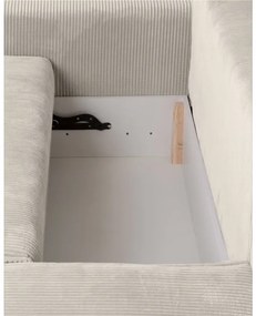 Canapea extensibila cu trei locuri si taburet SMART SET, crem