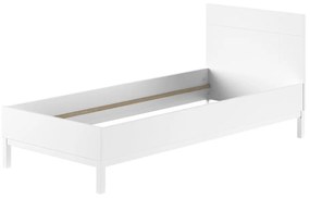 Pat pentru copii alb din lemn de pin fără somieră 90x200 cm Eva – Vipack