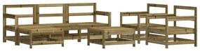 3186234 vidaXL Set mobilier de grădină, 7 piese, lemn de pin tratat