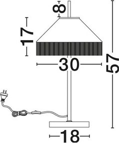 Veioza cu abajur din catifea si franjuri bej VELVY