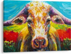 Tablou - Vacă pictată (70x50 cm)