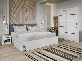 Set mobila dormitor 4 piese Zeno Alb C31