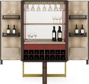 Vitrină lemn masiv Domo Personalizabilă, 92 × 52 × 161 cm