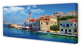 Tablouri canvas Grecia munți coasta mării
