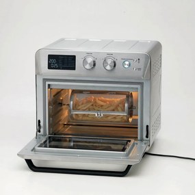 Friteuza cuptor cu aer cald Ariete 4629/11, 1700W, 25 L, 15 programe, Pana la 230°C, Afisaj digital, Cos rotativ, Inox