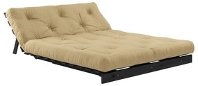 Canapea variabilă Karup Design Roots Black/Wheat Beige