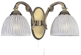 Aplica clasic design italian din alama, sticla 5650 RA-A. 5650/2