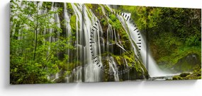 Tablou - Cascada, Wind River Valley (cu ceas) (90x30 cm)