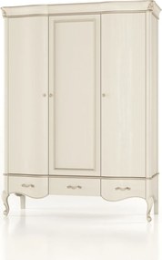 Dulap lemn masiv Celisea 3 Uși, 160 × 63 × 220 cm - Ivoire