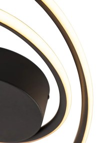 Plafoniera de design neagră incluzând LED cu dimmer în 3 trepte - Rowan