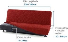 Nueva Textura Huse care se întind foarte bine NIAGARA cărămizii 2fotoliu cu manere de lemn (l. 130 - 160 cm)