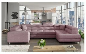 Colțar Letto 202cm Roz