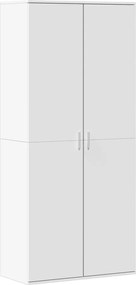 vidaXL Pantofar, alb, 80 x 39 x 178 cm, PAL