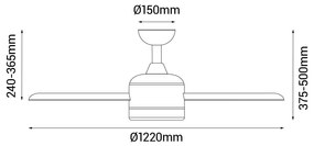 Plafonieră în culoare naturală închisă LED ø 13 cm Regal – SULION