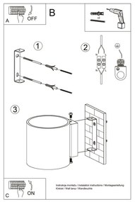 Aplică LED FRIDA 1xG9/3,5W/230V beton Brilagi