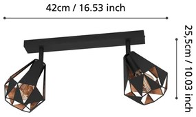 Spot Eglo 43716 CARLTON 2xE27/40W/230V