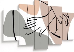 Tablou - Femeie corp linie de artă N⁰2 (150x105 cm)