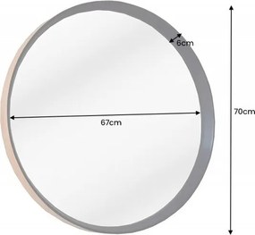 Oglinda decorativa cu rama din lemn Amsterdam 70cm