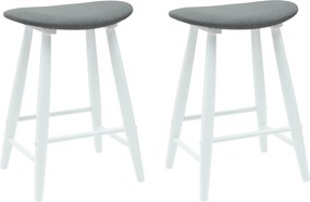 vidaXL Scaune de dining 2 pcs Alb 46 x 37 x 63 cm