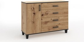 Comodă POLA 02 – 120x40x90 cm – Stejar Artisan