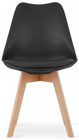Set de masa 1 + 4, masa MADO 80x80cm stejar sonoma + scaune BALI MARK neagra
