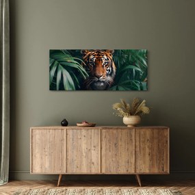 Tablou - Portretul unui tigru în junglă (120x50 cm)
