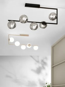 Ondaluce - Candelabru cu tijă MONILE 5xE14/10W/230V auriu/alb