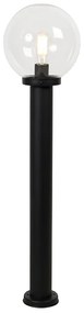 Lampă de exterior cu picior negru cu glob clar 100 cm IP44 - Sfera