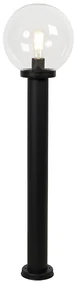 Lampă de exterior cu picior negru cu glob clar 100 cm IP44 - Sfera