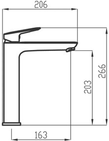 Baterie de lavoar Novaservis METALIA 26,6 cm crom lucios
