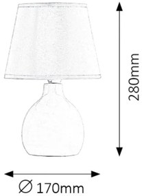 Veioza, lampa de masa design modern Ingrid crem