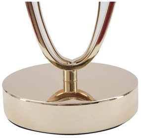 Veioză cu o construcție aurie Mauro Ferretti Flush, alb