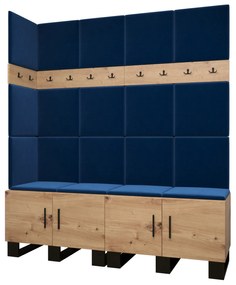 Set mobilier pentru hol Amanda 12 (Stejar artisan + Albastru). 1085961