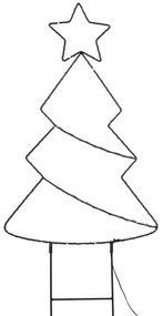 Solight 1V290 - Decorațiune LED de exterior pentru Crăciun, 85 LED, 3xAA, IP44, lumină caldă, în formă de brad