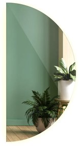 Oglinda semicerc decorativa cu led 25x50 cm Alb cald (3000K)
