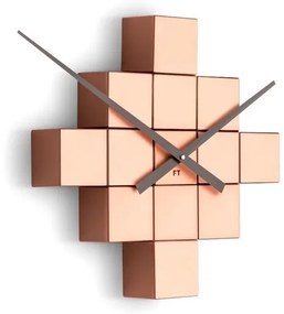 Ceas de design Future Time FT3000CO Cubic copper, autoadeziv, diam. 50 cm