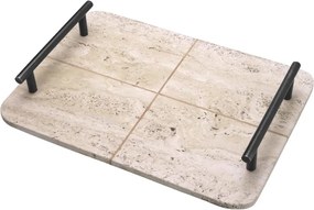Tava, obiect decorativ design LUX Ugo travertin