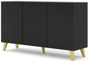 Dulap HG 150 3D Rowanna (Negru lucios + Auriu). 1125105