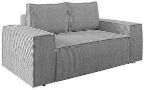 Canapea extensibilă Clovis 107Cutie de pat, Gri deschis, 94x188x104cm, 79 kg, Picioare: Plastic, Lemn: Pin